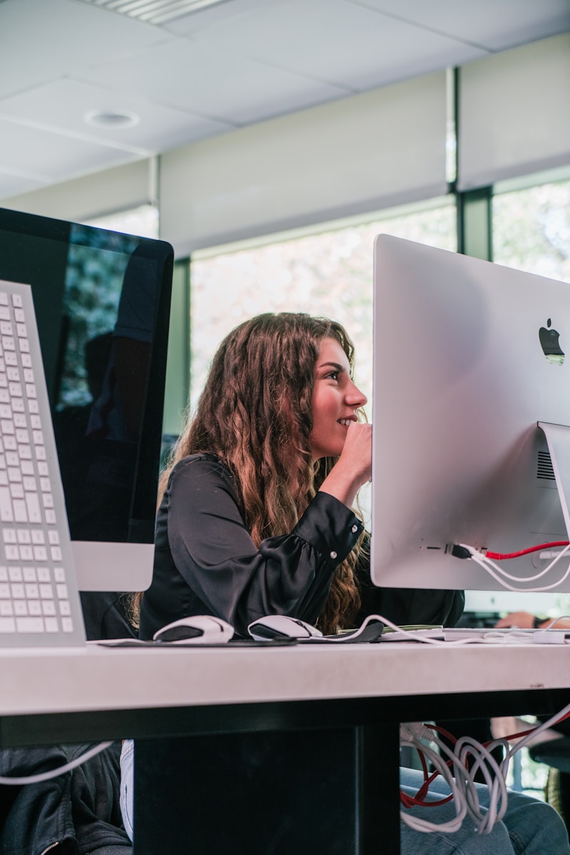a person sitting at a desk